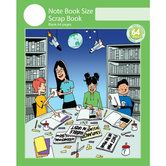 Notebook Size Scrap Book 64pp Green Cover