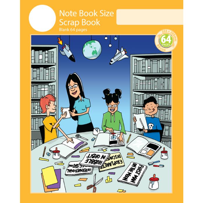 Notebook Size Scrap Book 64pp Yellow Cover