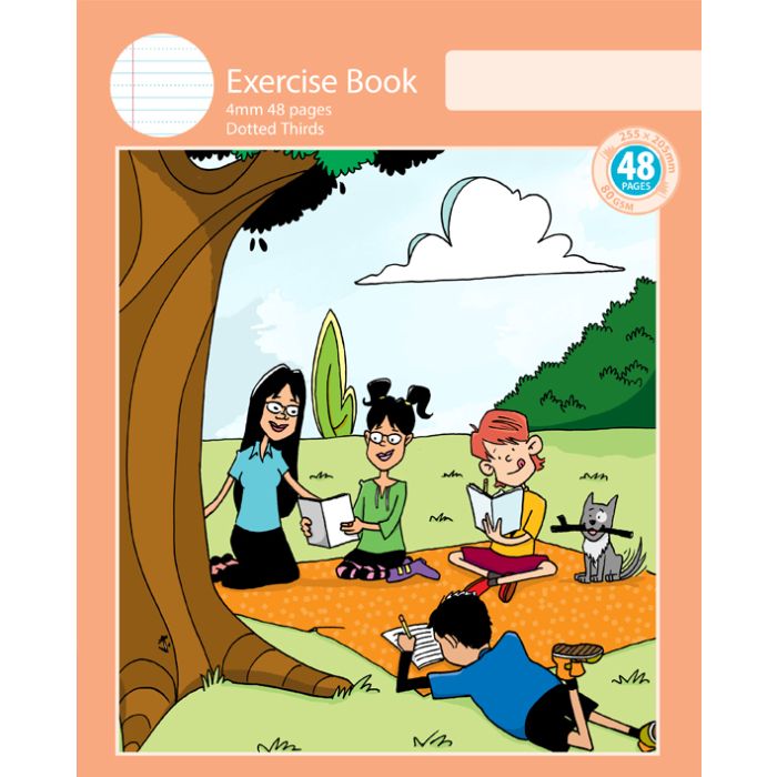 Notebook Size Exercise Book 4mm Dotted Thirds 48pp