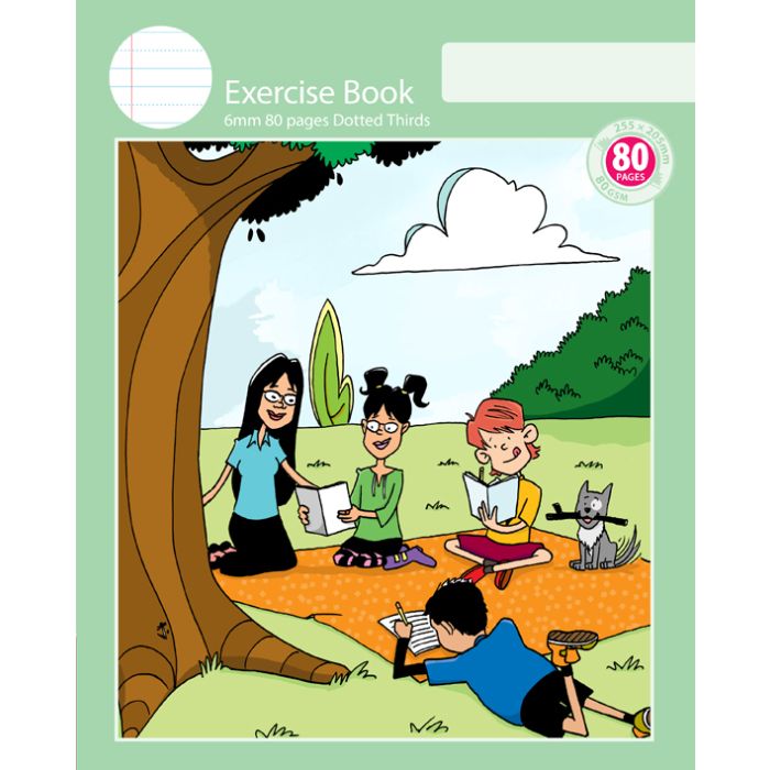 Notebook Size Exercise Book 6mm Dotted Thirds 80pp