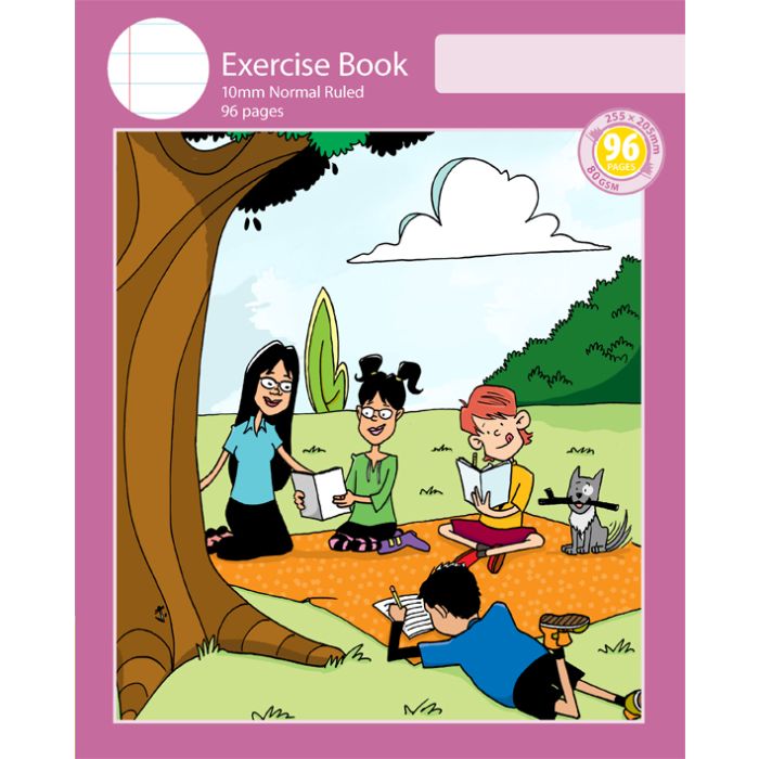 Notebook Size Exercise Book 10mm Normal Ruled 96pp