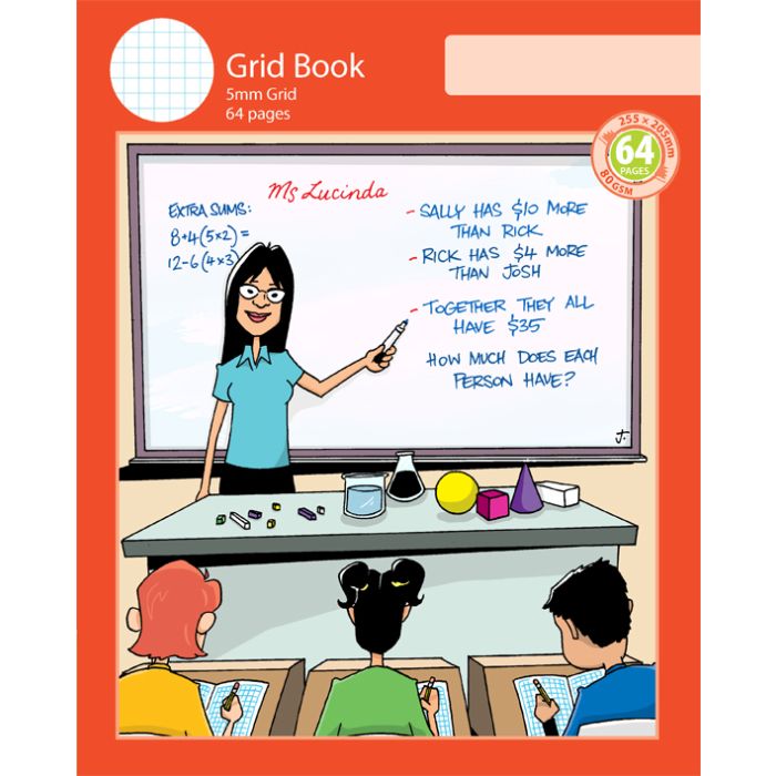 Notebook Size Grid Book 5mm Grid 64pp