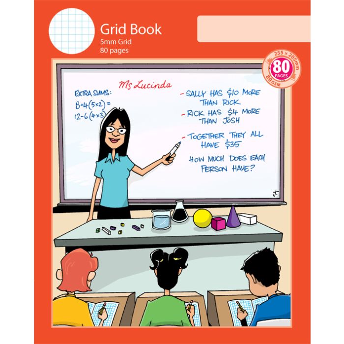 Notebook Size Grid Book 5mm Grid 80pp