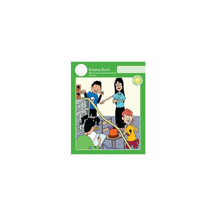 Notebook Size Botany Book 6mm Queensland Ruled 96pp