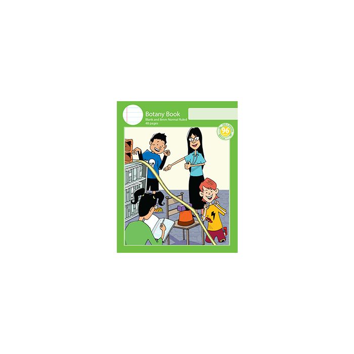 Notebook Size Botany Book 8mm Normal Ruled 96pp
