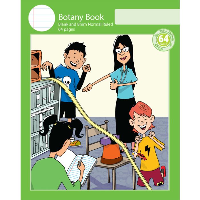 Notebook Size Botany Book 8mm Normal Ruled 64pp