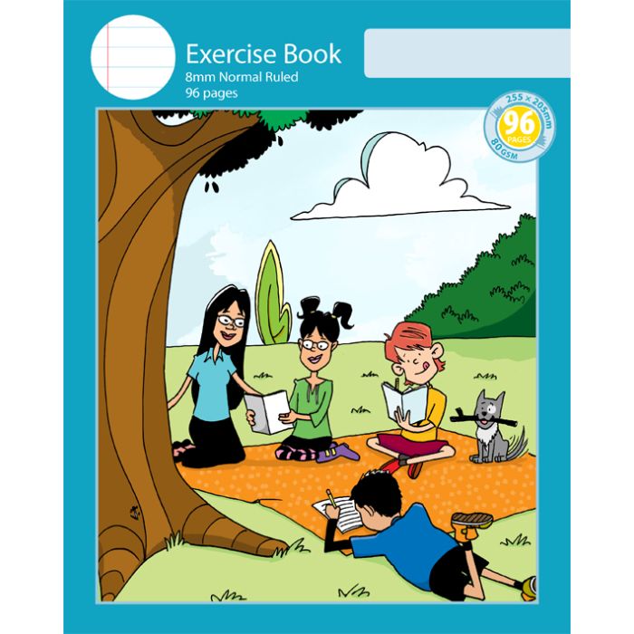 Notebook Size Exercise Book 8mm Normal Ruled 96pp