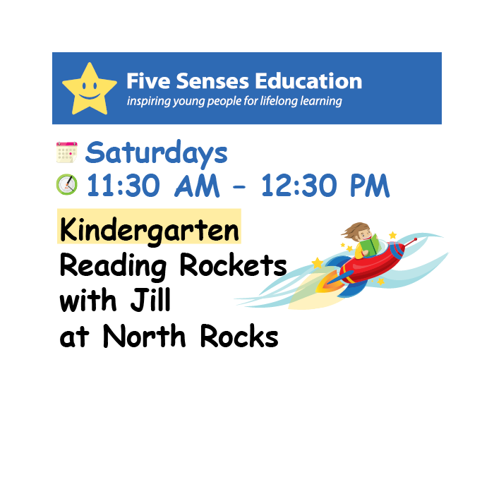 Term 4 (W3-9) 2026: Kinder Reading Rockets Group: Saturdays 11:30 AM with Jill at North Rocks