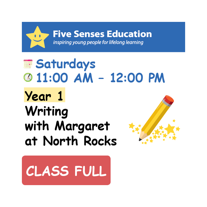 Term 4 2026: Year 1 Writing Group: Saturdays 11:00 AM with Margaret at North Rocks [Class Full]