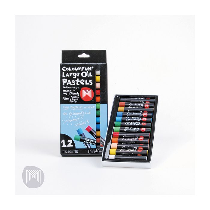 Micador Colourfun Large Oil Pastels 12pk