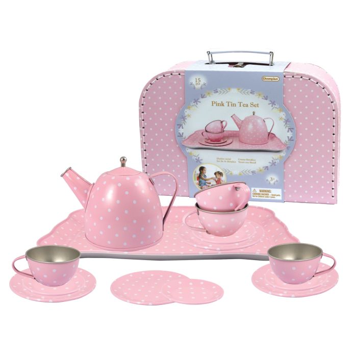 Pink Tin Tea Set
