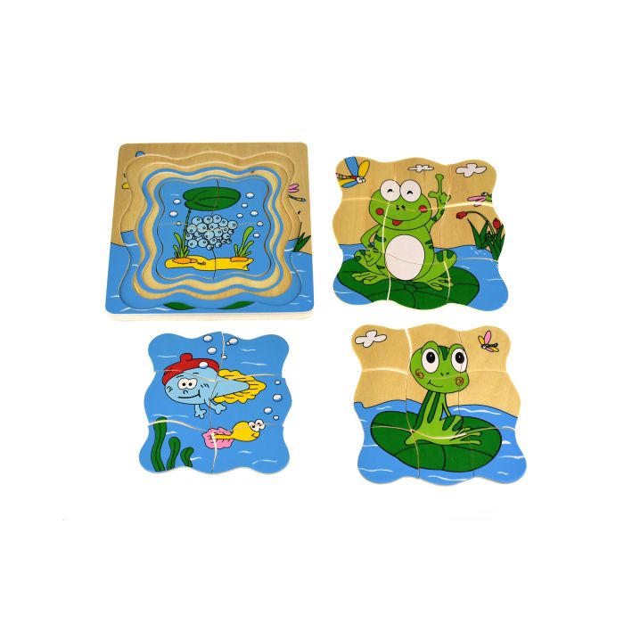Frog Lifecycle 4 Layers Puzzle (Ages 3+)