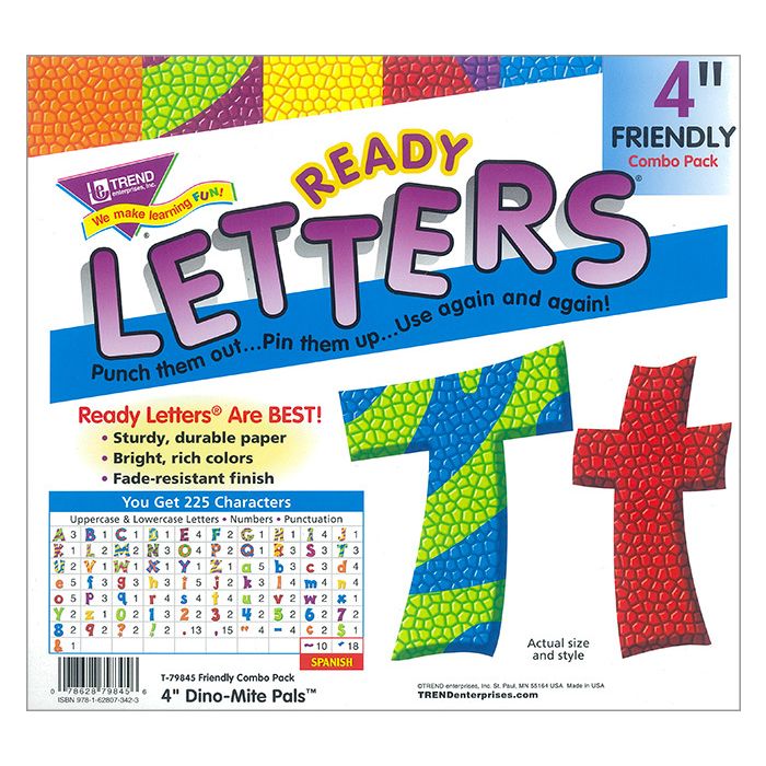 Ready Letters 4" Dino-Mite pals