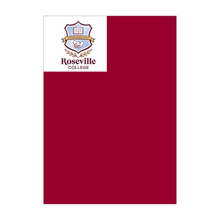 Roseville-crested A4 Spiral-bound Art Diary 120pp Hardcover (Burgundy)
