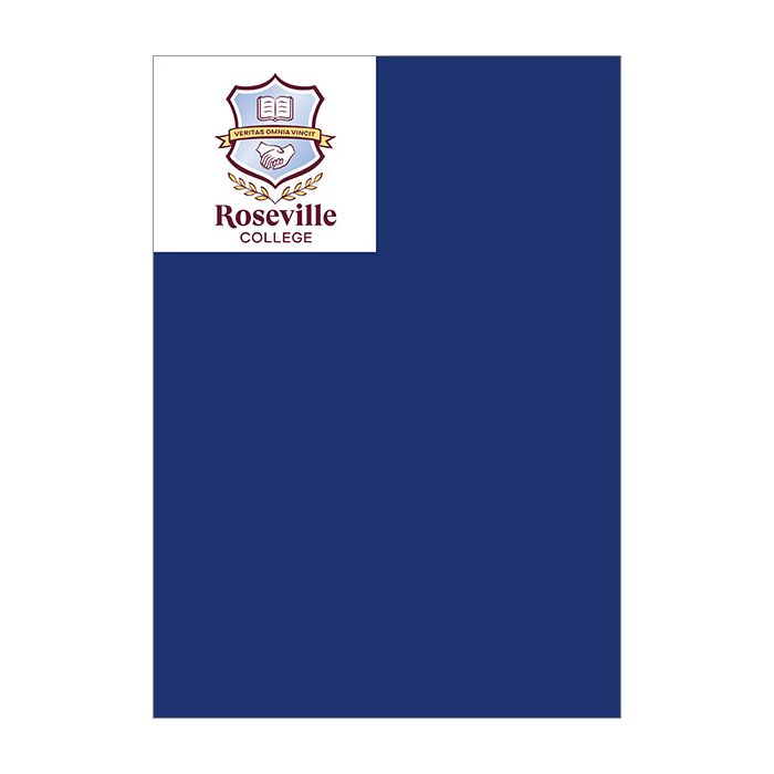 Roseville-crested A4 Spiral-bound Art Diary 120pp Hardcover (Navy)