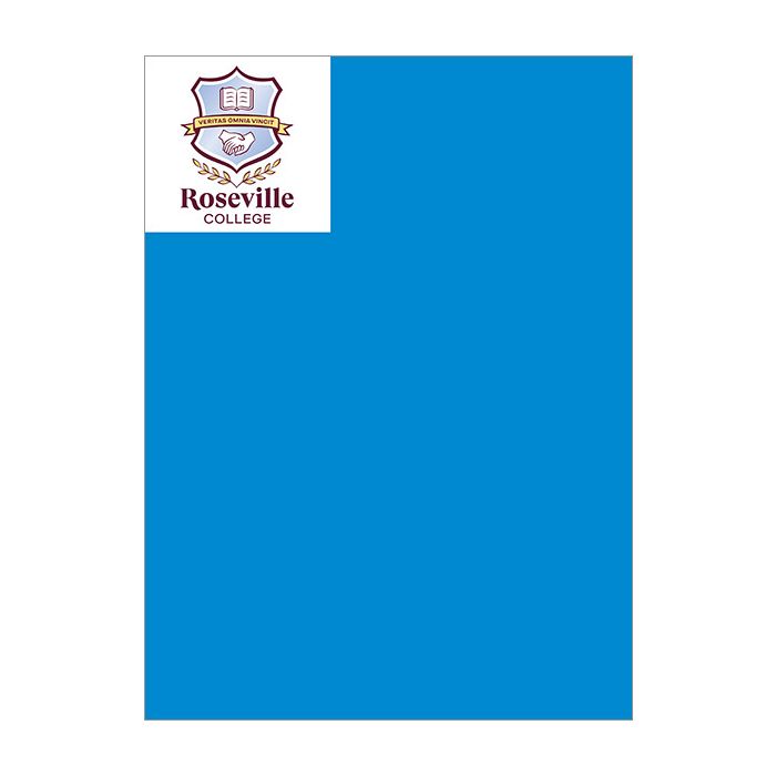 Roseville-crested Super Size Exercise Book 8mm 64pp Normal Ruled (Blue)