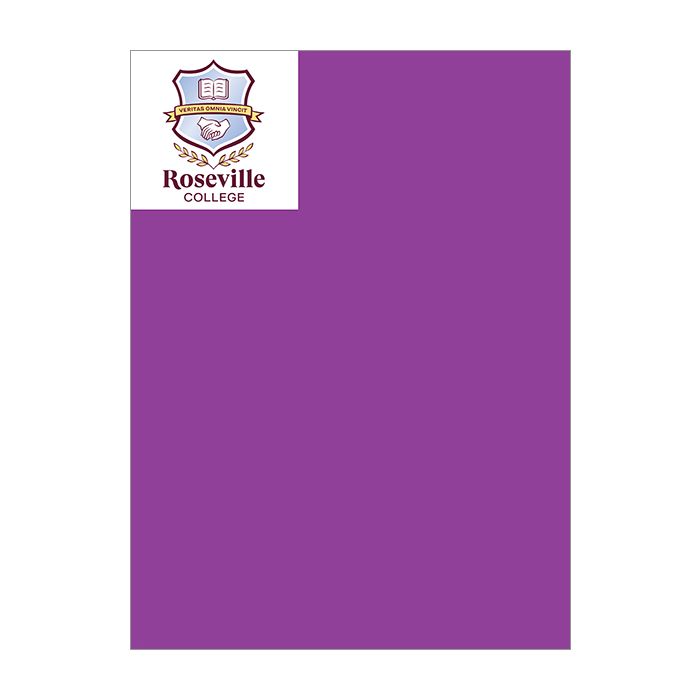 Roseville-crested Super Size Exercise Book 8mm 64pp Normal Ruled (Purple)