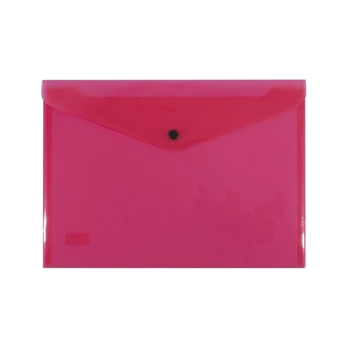 A4 document wallet button closure - RED