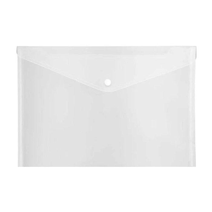 A4 document wallet with button - Clear