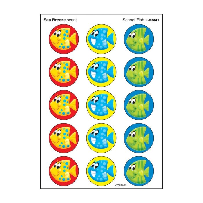 Scratch 'n Sniff Stinky Stickers Sea Breeze Scent & School Fish