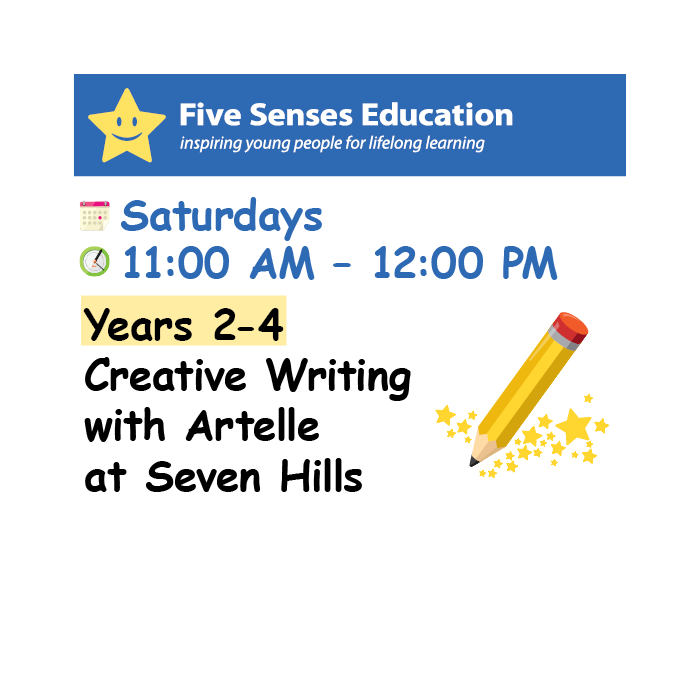 Term 4 (W3-9) 2026: Yrs 2-4 Creative Writing Group: Saturdays 11:00 AM with Artelle at Seven Hills