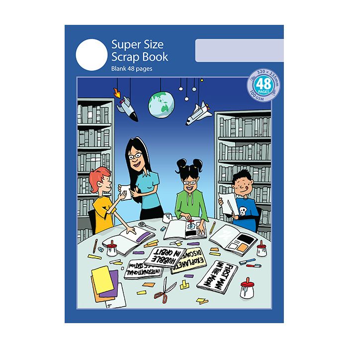 Super Size Scrap Book 48pp Blue Cover