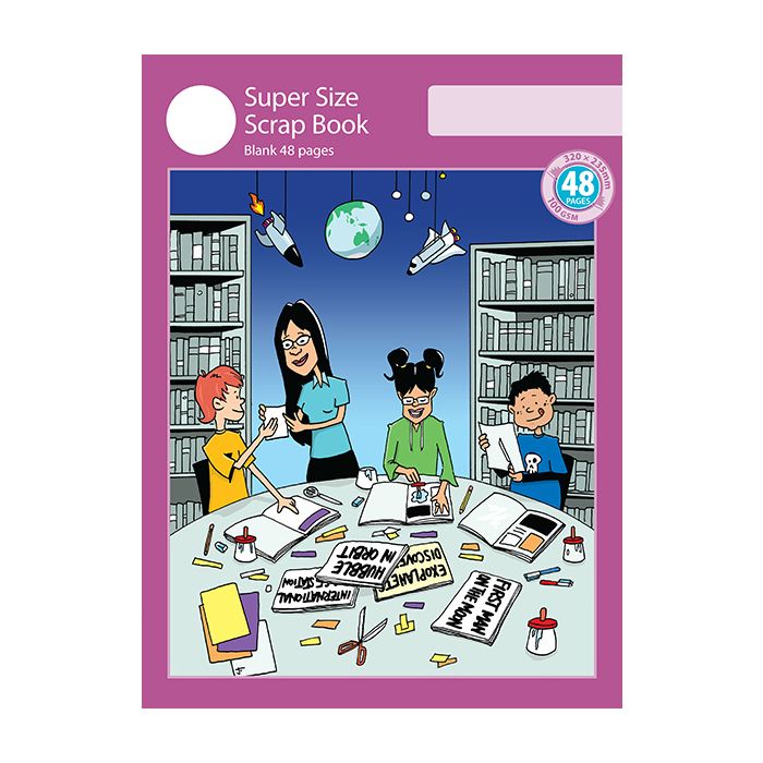 Super Size Scrap Book 48pp Purple Cover
