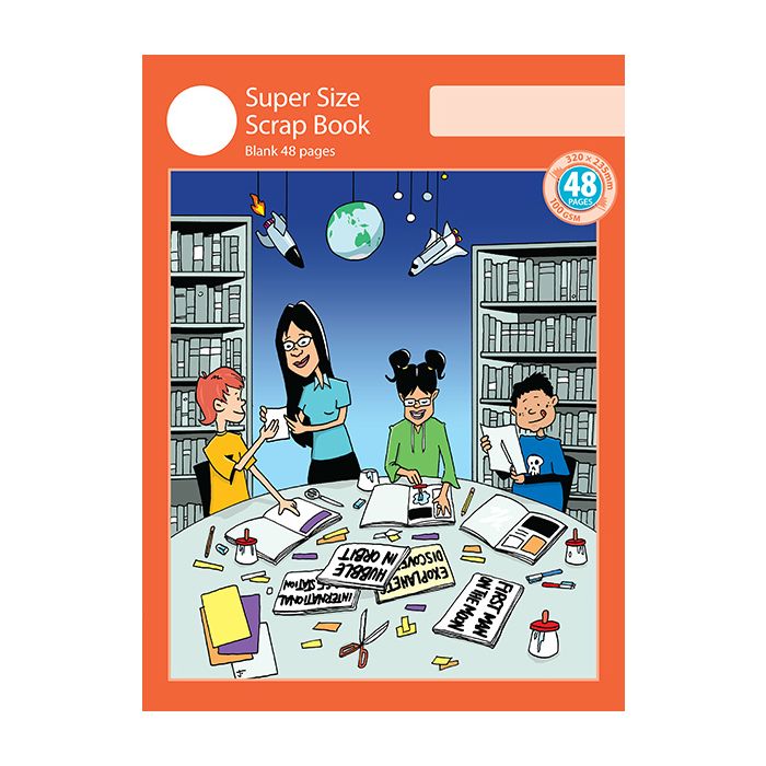 Super Size Scrap Book 48pp Red Cover