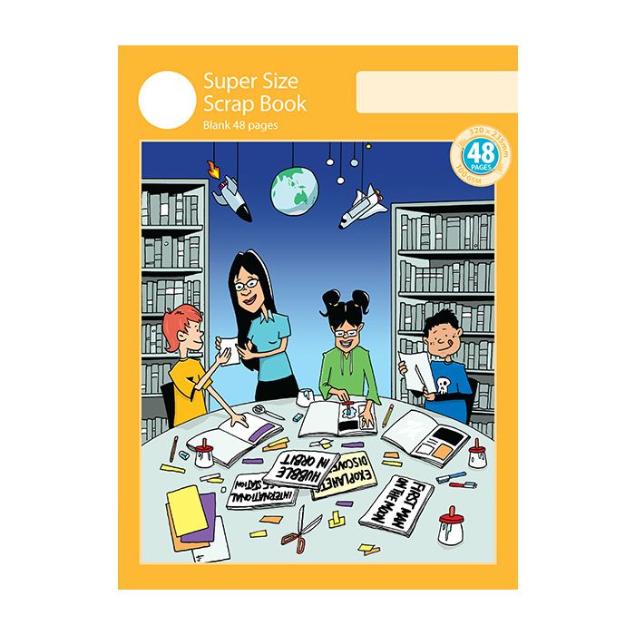 Super Size Scrap Book 48pp Yellow Cover
