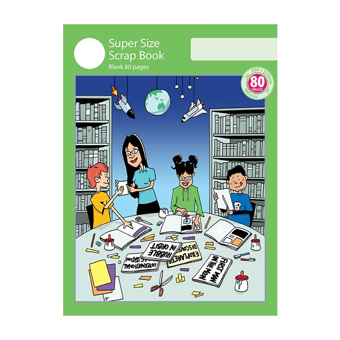 Super Size Scrap Book 80pp Green Cover
