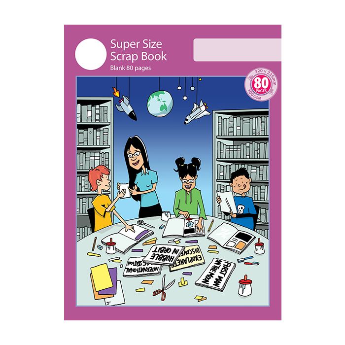 Super Size Scrap Book 80pp Purple Cover