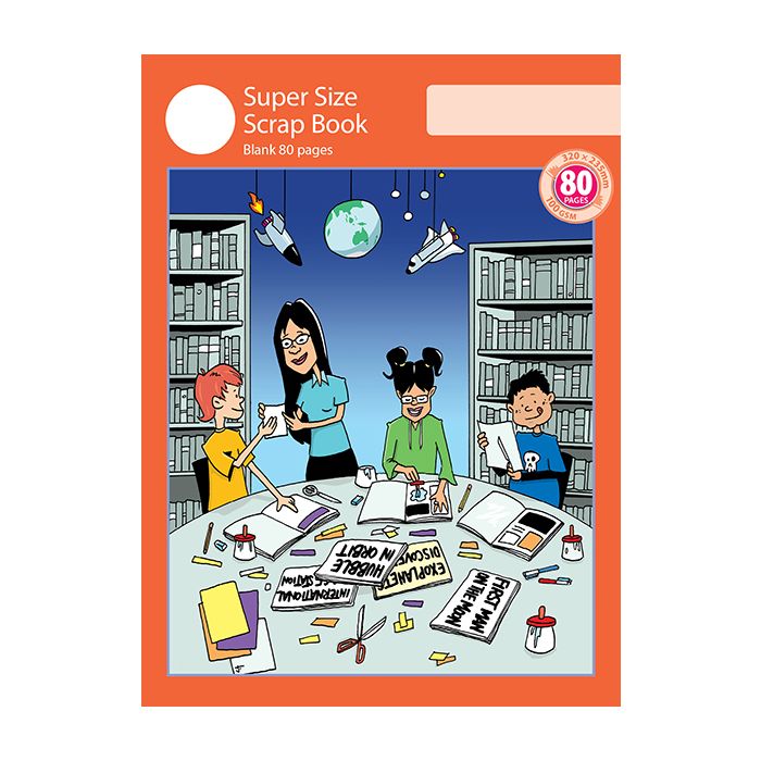 Super Size Scrap Book 80pp Red Cover