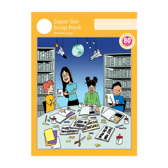 Super Size Scrap Book 80pp Yellow Cover