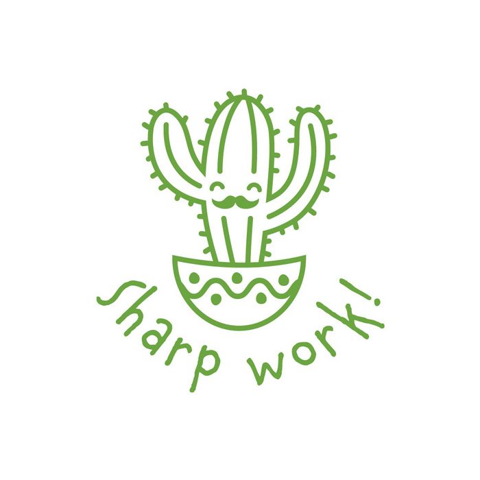 ATA Teacher's Stamp - Sharp Work! - Merit Stamp ST1272