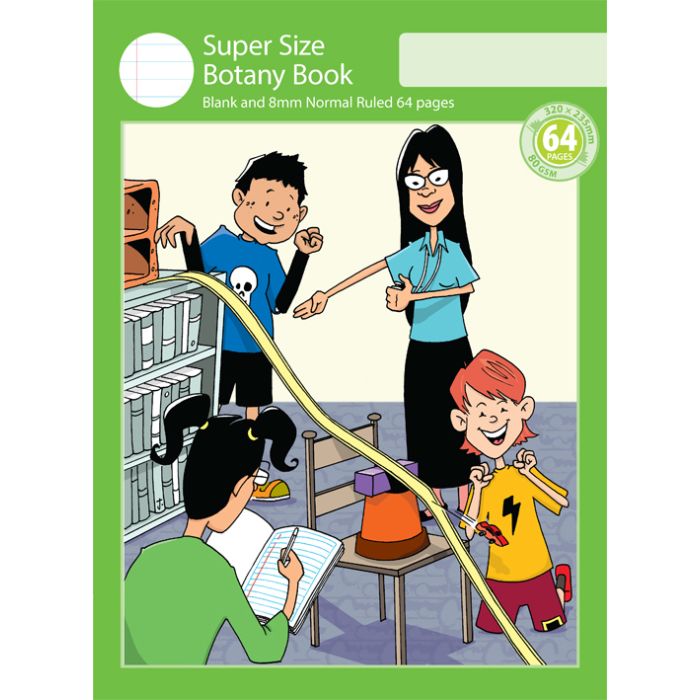Super Size Botany Book 8mm Normal Ruled 64pp