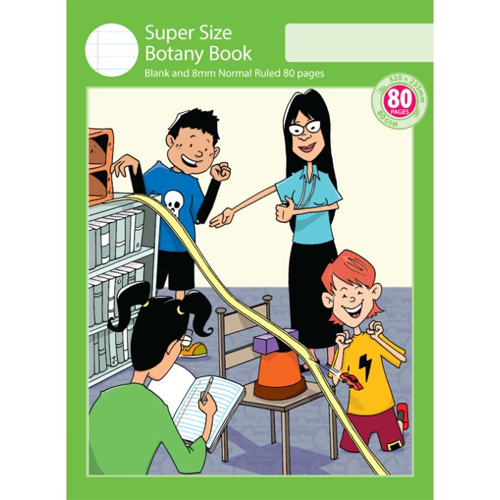 Super Size Botany Book 8mm Normal Ruled 80pp