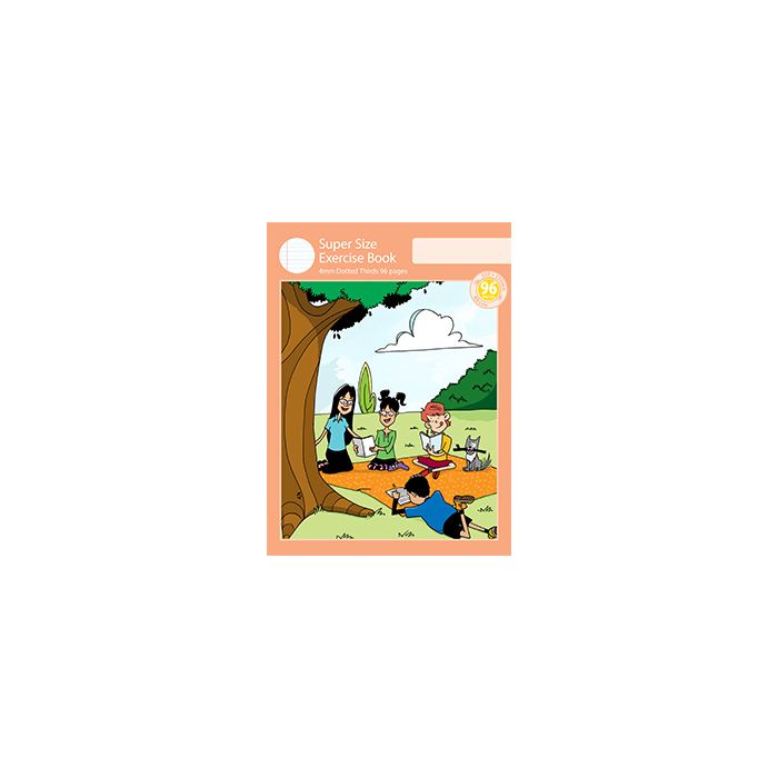 Super Size Exercise Book 4mm Dotted Thirds 96pp