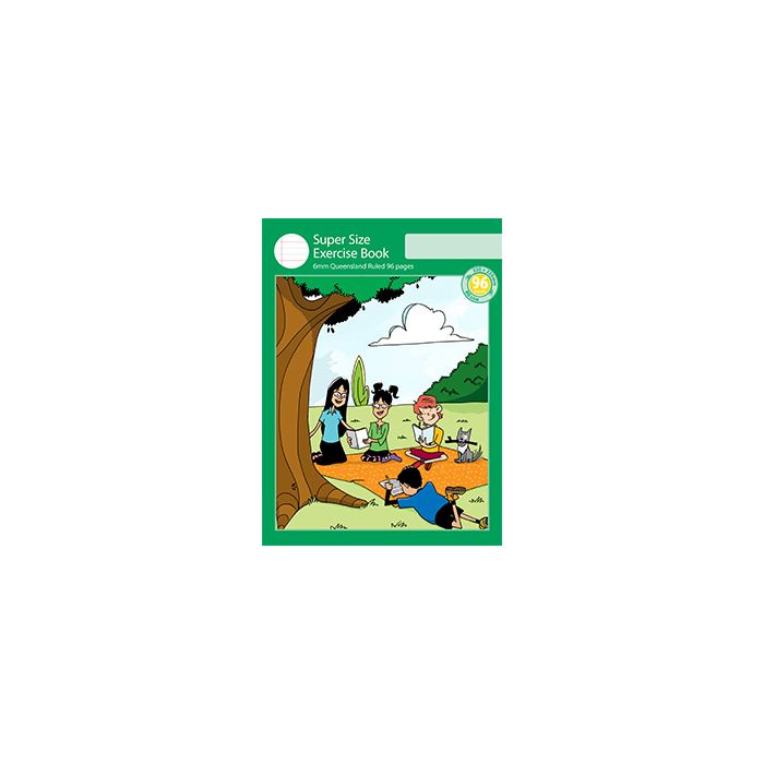 Super Size Exercise Book 6mm Queensland Ruled 96pp