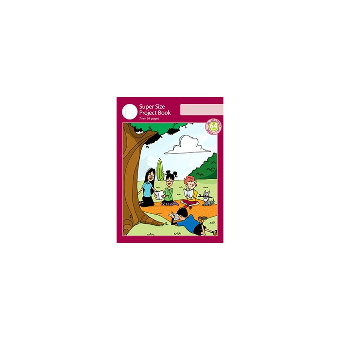 Super Size Project Book 7mm Ruled with Outline Frame 64pp