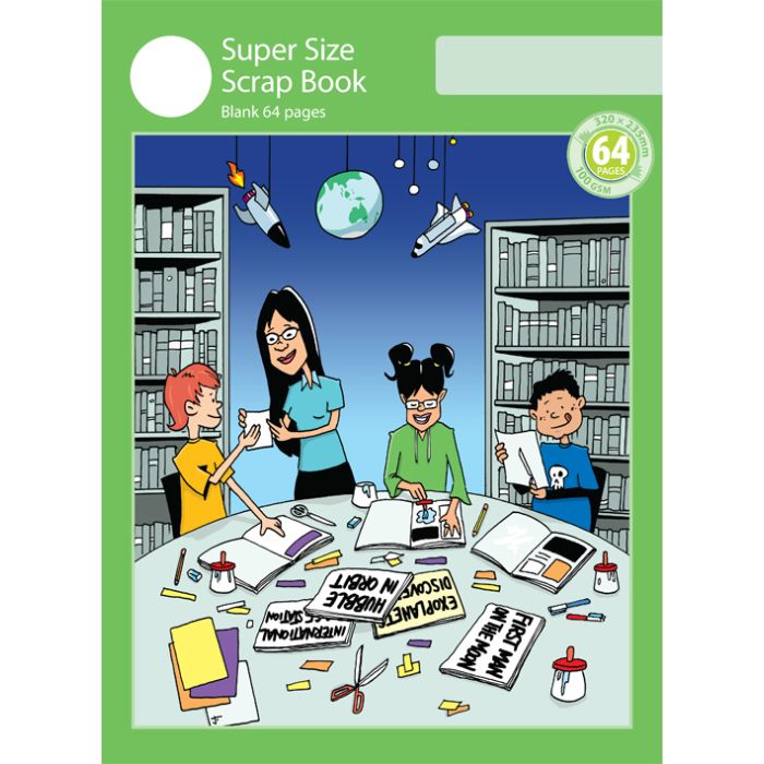 Super Size Scrap Book 64pp Green Cover
