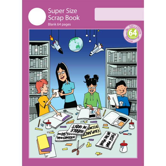 Super Size Scrap Book 64pp Purple Cover