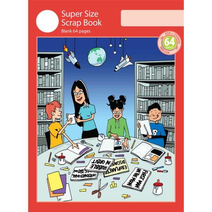 Super Size Scrap Book 64pp Red Cover