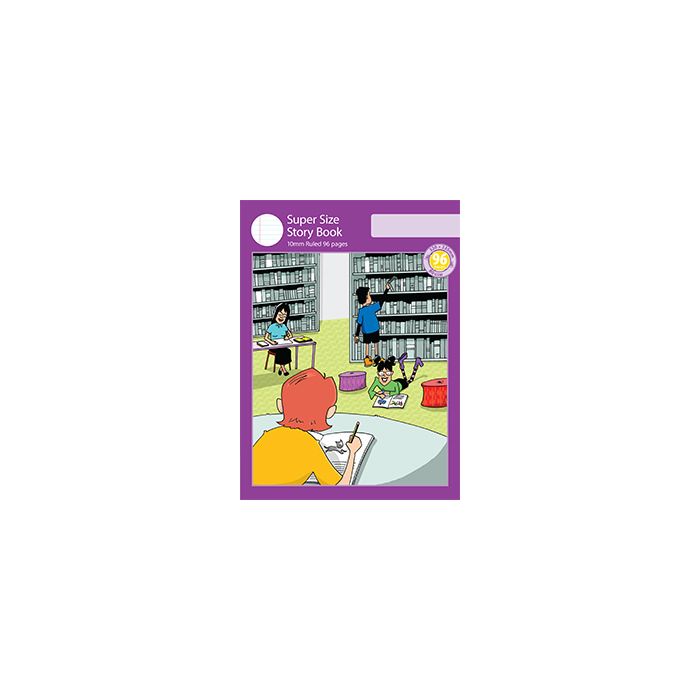 Super Size Story Book 10mm Ruled with Outline Frame 96pp