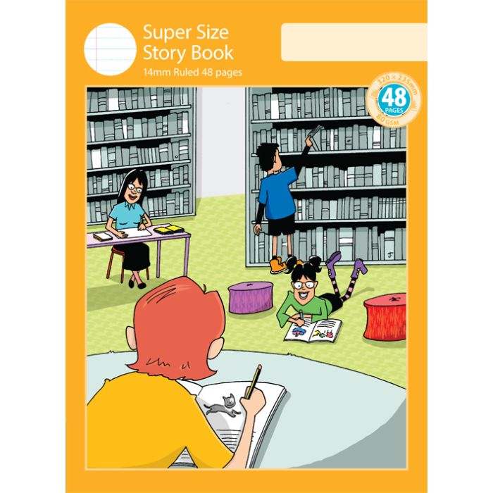 Super Size Story Book 14mm Ruled with Outline Frame 48pp