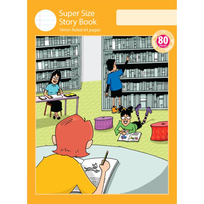 Super Size Story Book 14mm Ruled with Outline Frame 80pp