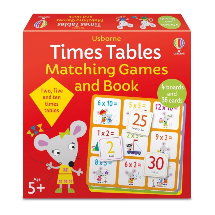 Usborne Times Tables Matching Games and Book (Ages 5+)