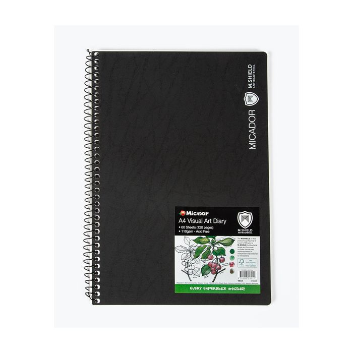 Micador A4 Visual Arts Diary 120pp - Black