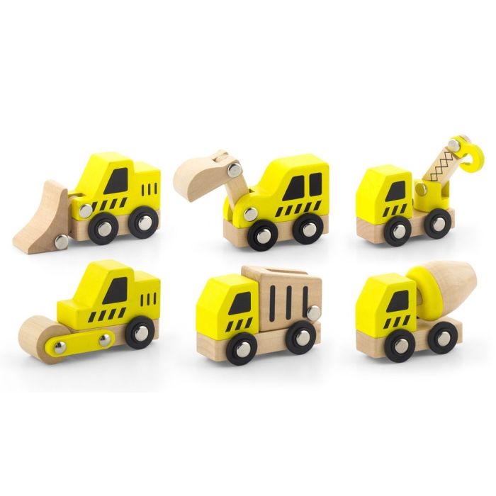 Viga Construction Vehicles - 6pcs set (Ages 18m+)