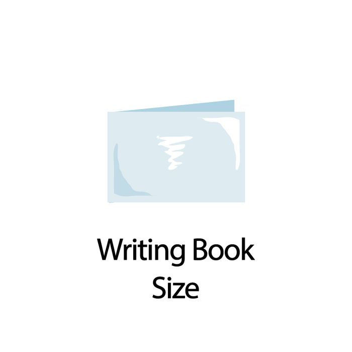 Writing Book Size Clear Plastic Cover