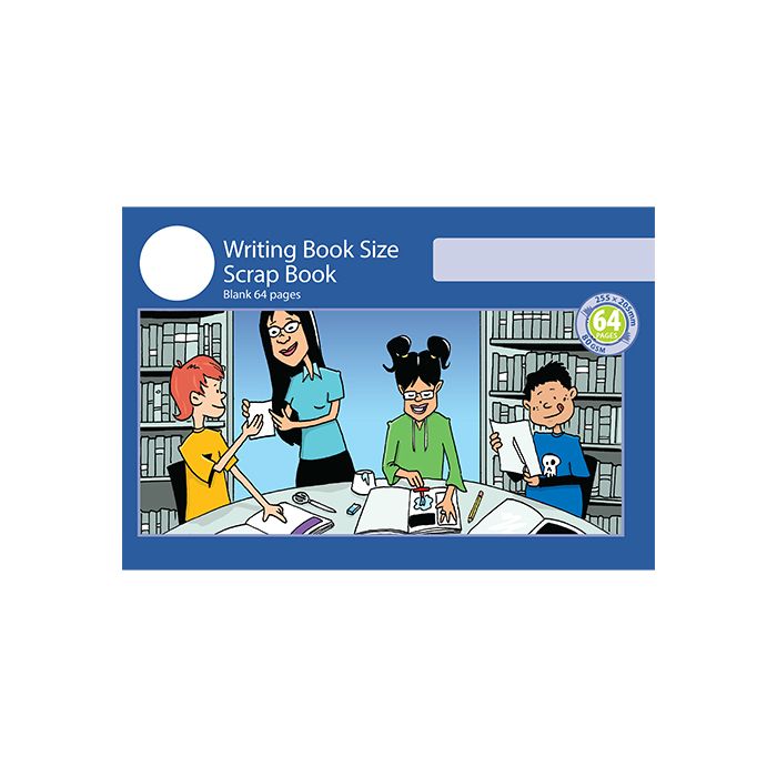 Writing Book Size Scrap Book 64pp Blue Cover